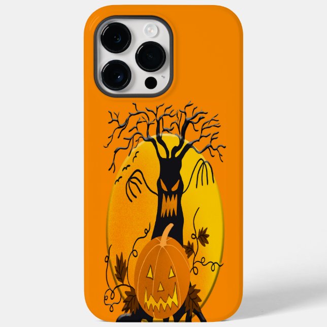 Adorables Halloween Beängstigender Baum und Kürbis Case-Mate iPhone Hülle (Rückseite)