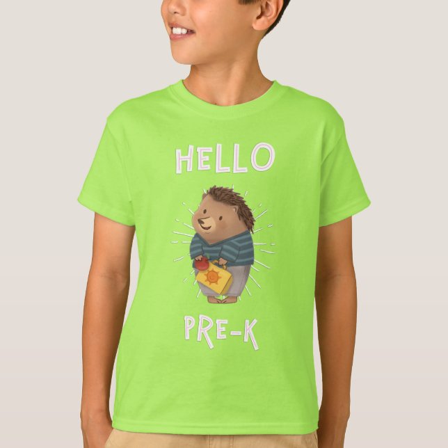 Adorables Kids Hello Pre-K Igel T - Shirt (Vorderseite)