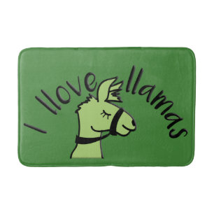 Adorables Llama Liebe I Llove Llamas Green Bath Ma Badematte