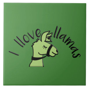 Adorables Llama Liebe I Llove Llamas Green Fliese