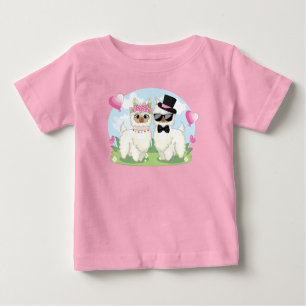Adorables Llama Liebe Llama Couple T - Shirt