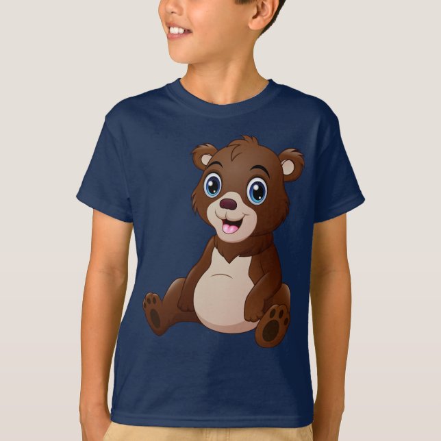 Adorables Niedlich Little Brown Bear T - Shirt (Vorderseite)