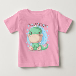 Adorables Niedliches Alligator für Kinder T - Shi Baby T-shirt