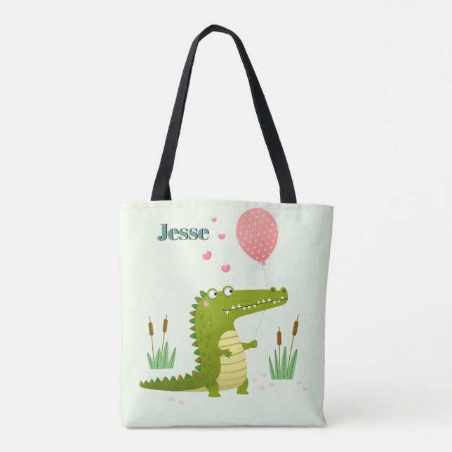 Adorables Reptile Cartoon Alligator Custom (Rückseite)
