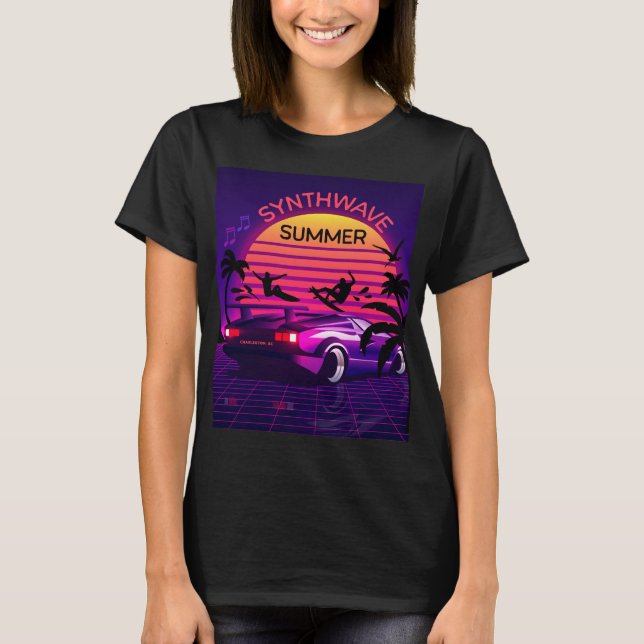 Adorables Synthwave/Vaporwave Retro 80er T - Shirt (Vorderseite)