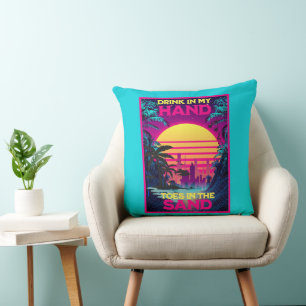 Adorables Synthwave Vaporwave Retro Tropical Kissen