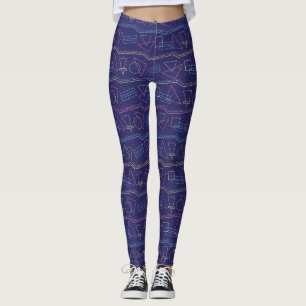 Adorables Synthwave/Vaporwave Style Yoga Leggings