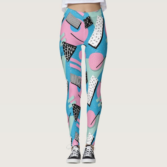 Adorables Synthwave/Vaporwave Style Yoga Leggings (Vorderseite)