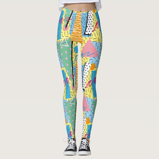 Adorables Synthwave/Vaporwave Style Yoga Leggings (Vorderseite)