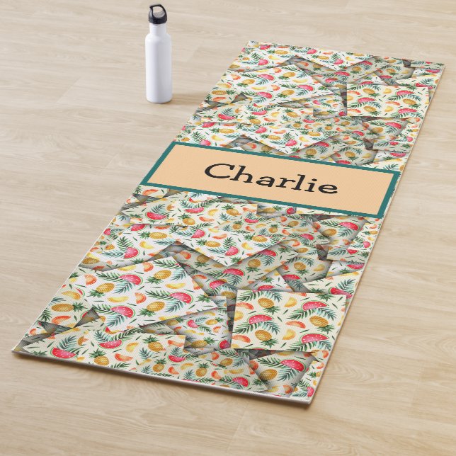 Adorables Tropical Fruits [3D] Yoga Mat Yogamatte (Beispiel)