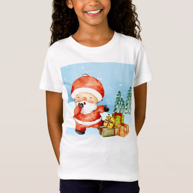 Adorables Weihnachten mit Geschenken T-Shirt (Vorderseite)