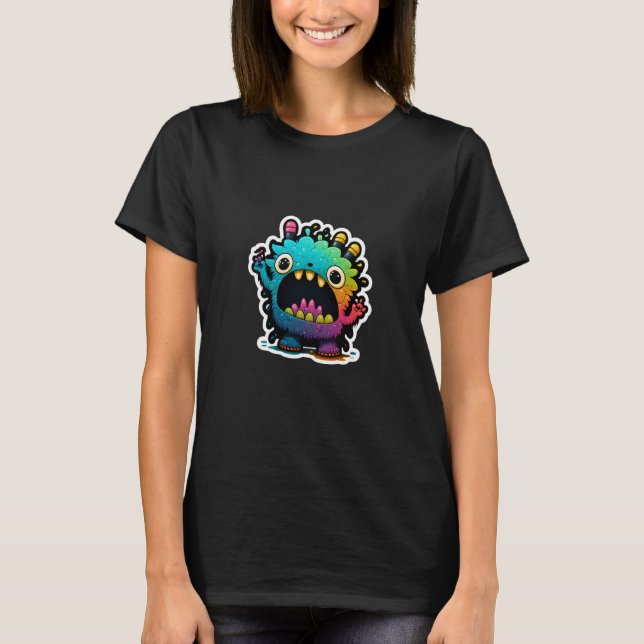 Adorably cute colorful monster character  21 T-Shirt (Vorderseite)