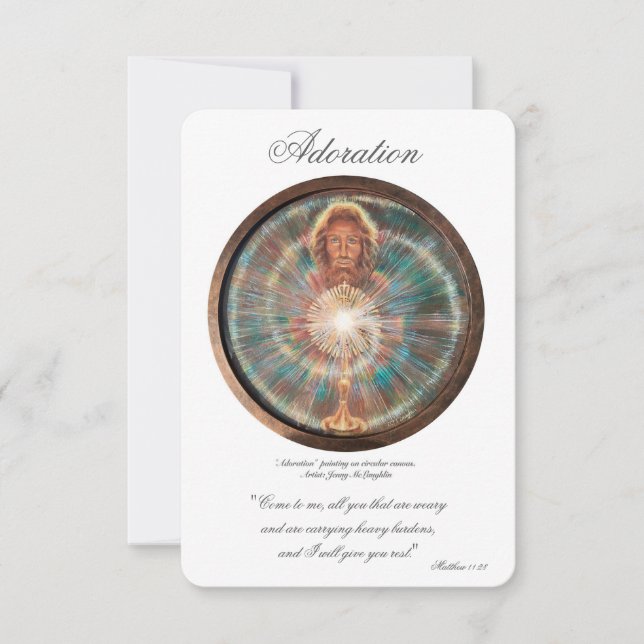 Adoration, Act of Spiritual Communion, Prayer Card Einladung (Vorderseite)