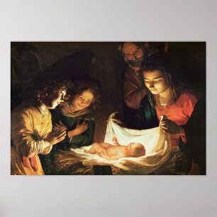 Adoration des Babys, c.1620 Poster