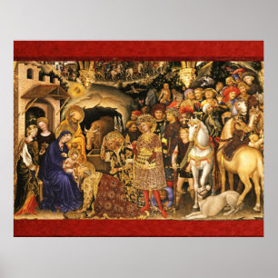 ADORATION OF MAGI  Gentile Da Fabriano, Christmas  Poster