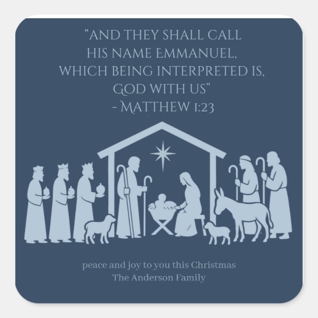 Adoration of the Nativity Sticker – Manger Scene (Vorderseite)