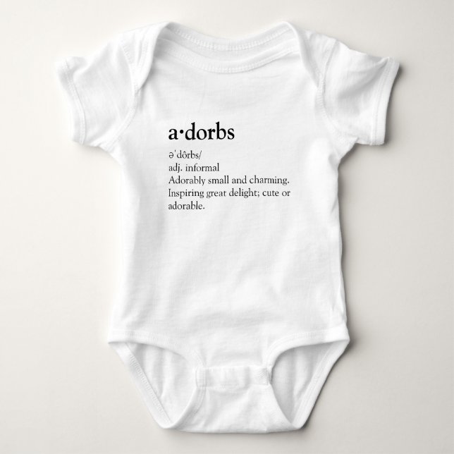 Adorbs Baby Jersey Bodysuit Strampler (Vorderseite)