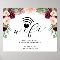 Adore Floral Wifi Network & Password Wedding