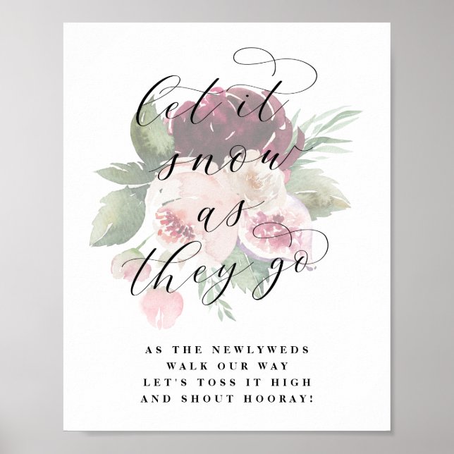 Adore lassen es schneewitzige Hochzeitssignatur ab Poster (Vorne)