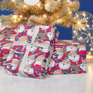 Adorieren Weihnachten Niedlicher Weihnachtsmann Geschenkpapier