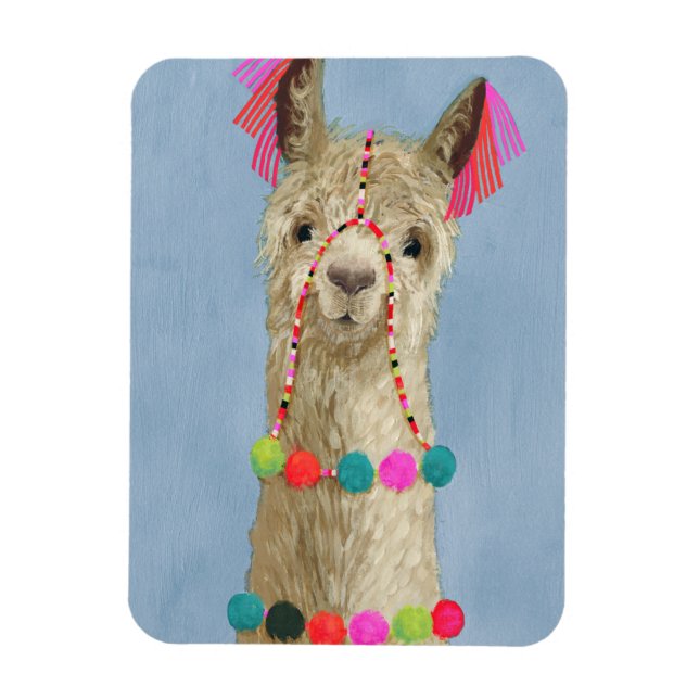 Adorned Llama - Beige Magnet (Vertikal)