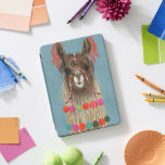 Adorned Llama - Brown iPad Pro Cover<br><div class="desc">Verziert Llama IV von Victoria Borges. Das braunbeige Lama mit dekorativen Pompoms und anderen Dekorationen ist ebenfalls präsent.</div>