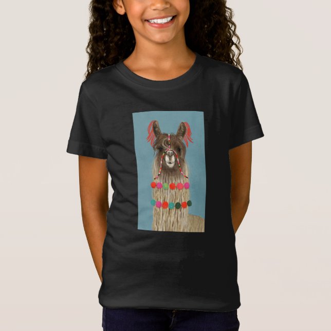Adorned Llama - Brown T-Shirt (Vorderseite)