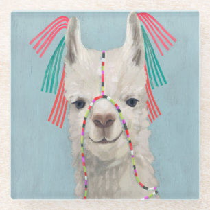 Adorned Llama - White Glasuntersetzer