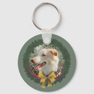 Adorno con corona navideña para mascota schlüsselanhänger