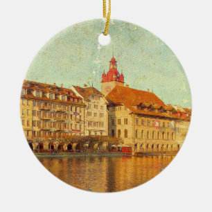 Adorno De Cerámica Polaroids aus Luzern Keramik Ornament