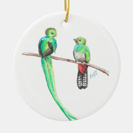 Adorno navideño quetzales keramik ornament