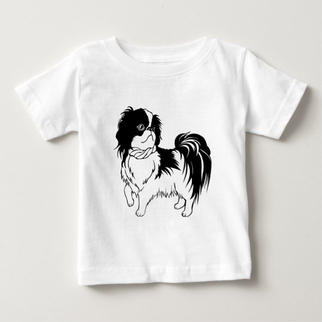 Adortable Black and White Dog Baby Shirt (Vorderseite)