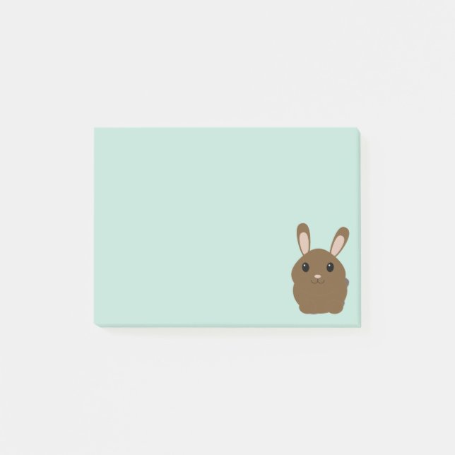 Adortable Brown Bunny Rabbit Post-it Klebezettel (Vorderseite)