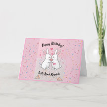 Adortable Bunny Birthday Card