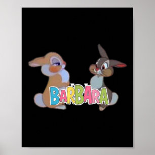 Adortable Bunny Duo mit Byrbyra Name Design - Uniq Poster