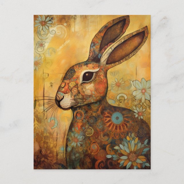Adortable Bunny Postkarte (Vorderseite)