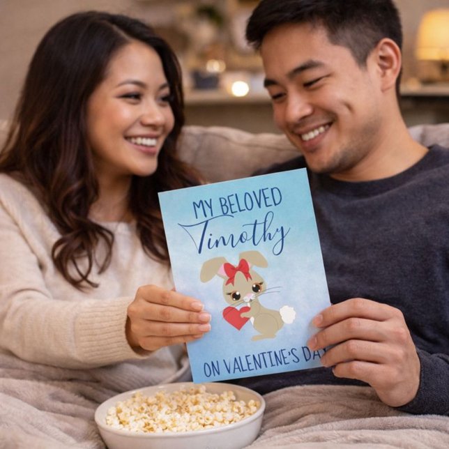 Adortable Bunny Valentine Feiertagskarte (Von Creator hochgeladen)