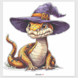 Adortable Cartoon Schlange Aufkleber