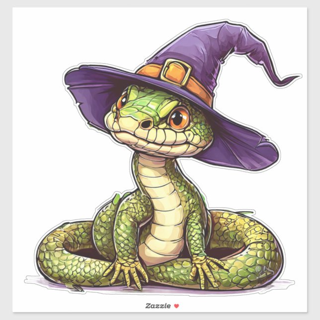 Adortable Cartoon Schlange Aufkleber (Blatt)