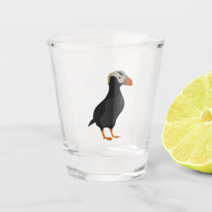 Adortable Creste Puffin Stehender Cartoon Schnapsglas