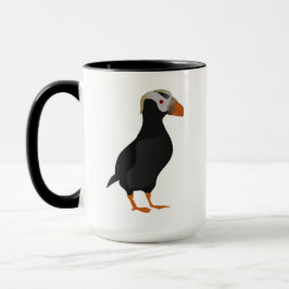 Adortable Creste Puffin Stehender Cartoon Tasse