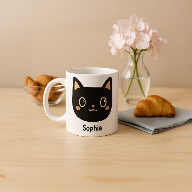 Adortable Custom Black Cat Tasse (Von Creator hochgeladen)