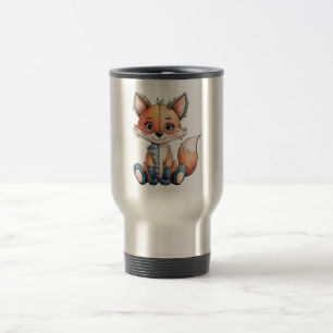 Adortable Floral Patchwork Fox Reisebecher