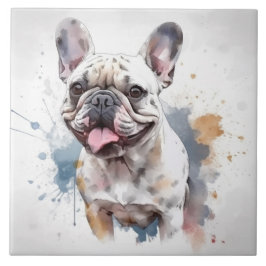 Adortable French Bulldog Watercolor Pet Fliese
