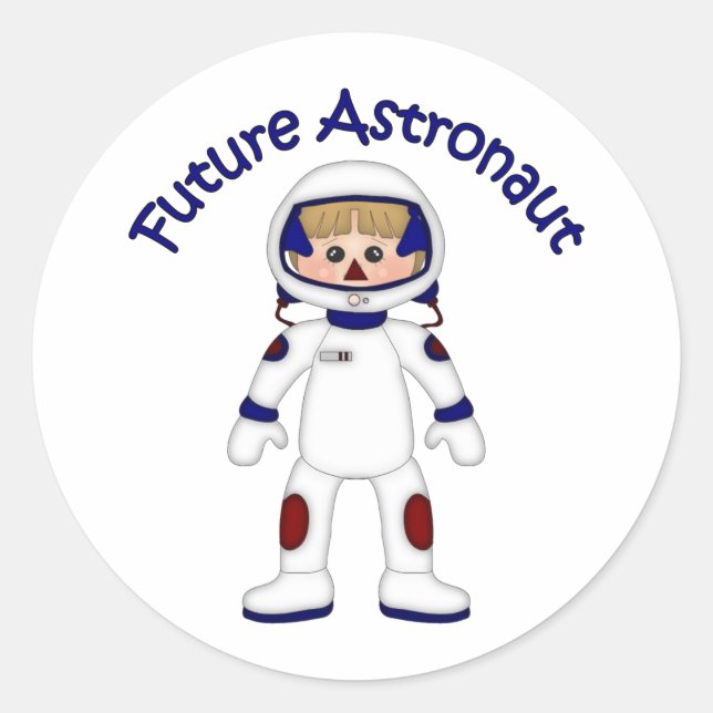 Adortable Future Astronaut T-Shirts und Geschenke Runder Aufkleber (Vorderseite)