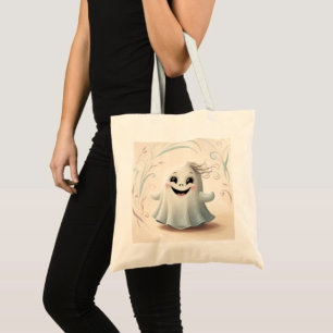 Adortable Ghosting Friend Halloween Design Tragetasche