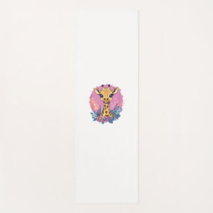 Adortable Giraffe umgeben von Blume _2 Yogamatte
