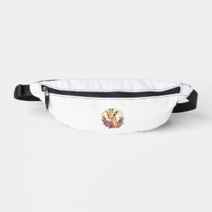 Adortable Giraffe umgeben von Blume _7 Bauchtasche