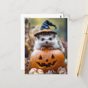 Adortable Halloween-Igel Postkarte