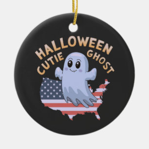 Adortable Halloween Niedlich Ghost Spooky, lustig Keramik Ornament